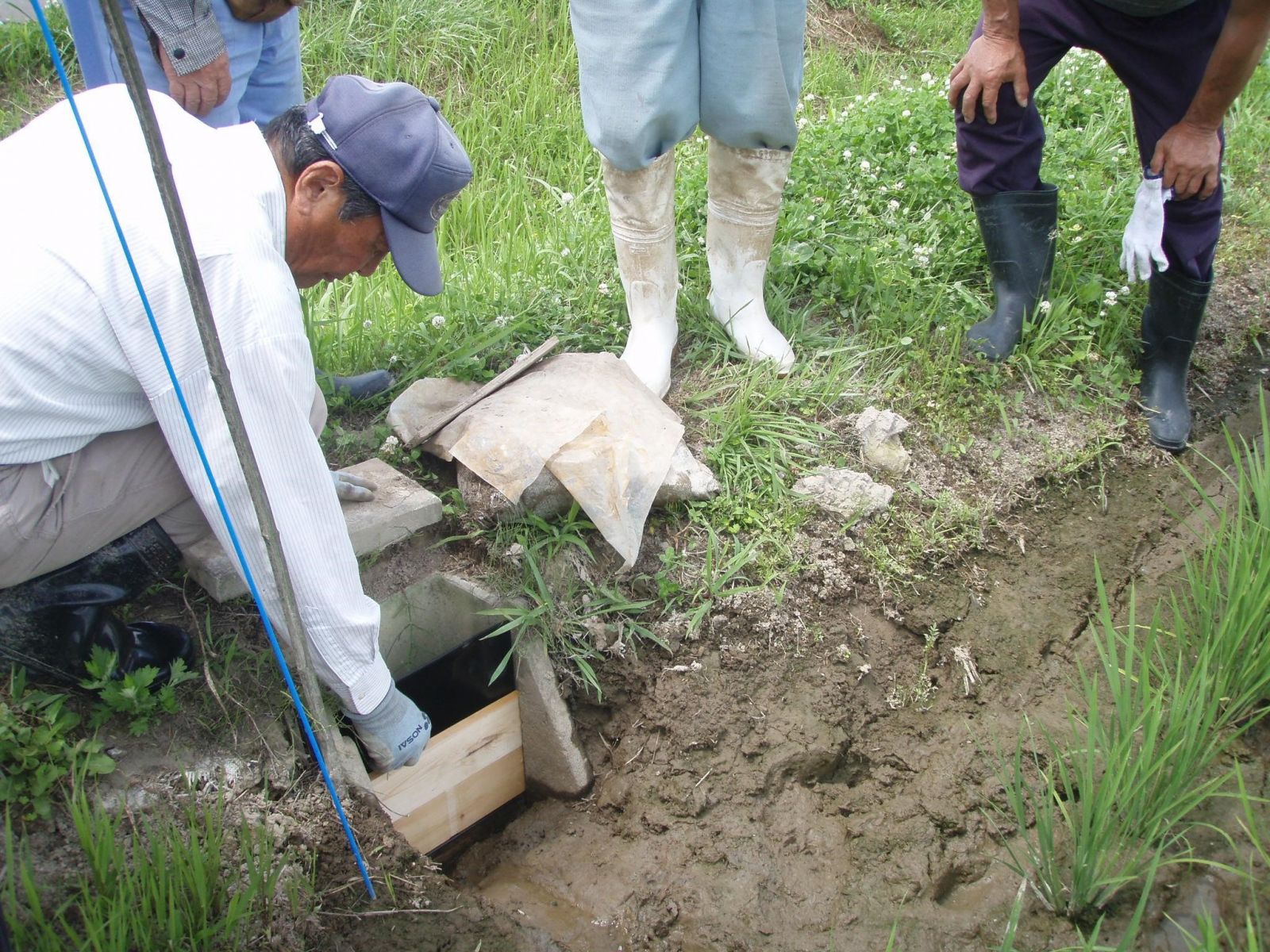 草刈作業前の集合写真